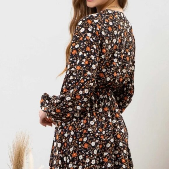 blu pepper Floral Fall Dress - Picture 3 of 10